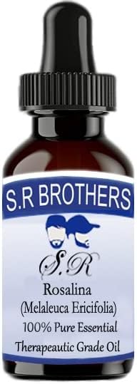 S. R Brothers Розалина (Melaleuca Ericifolia) Чисто и Натурално Етерично масло Терапевтичен клас с Капкомер